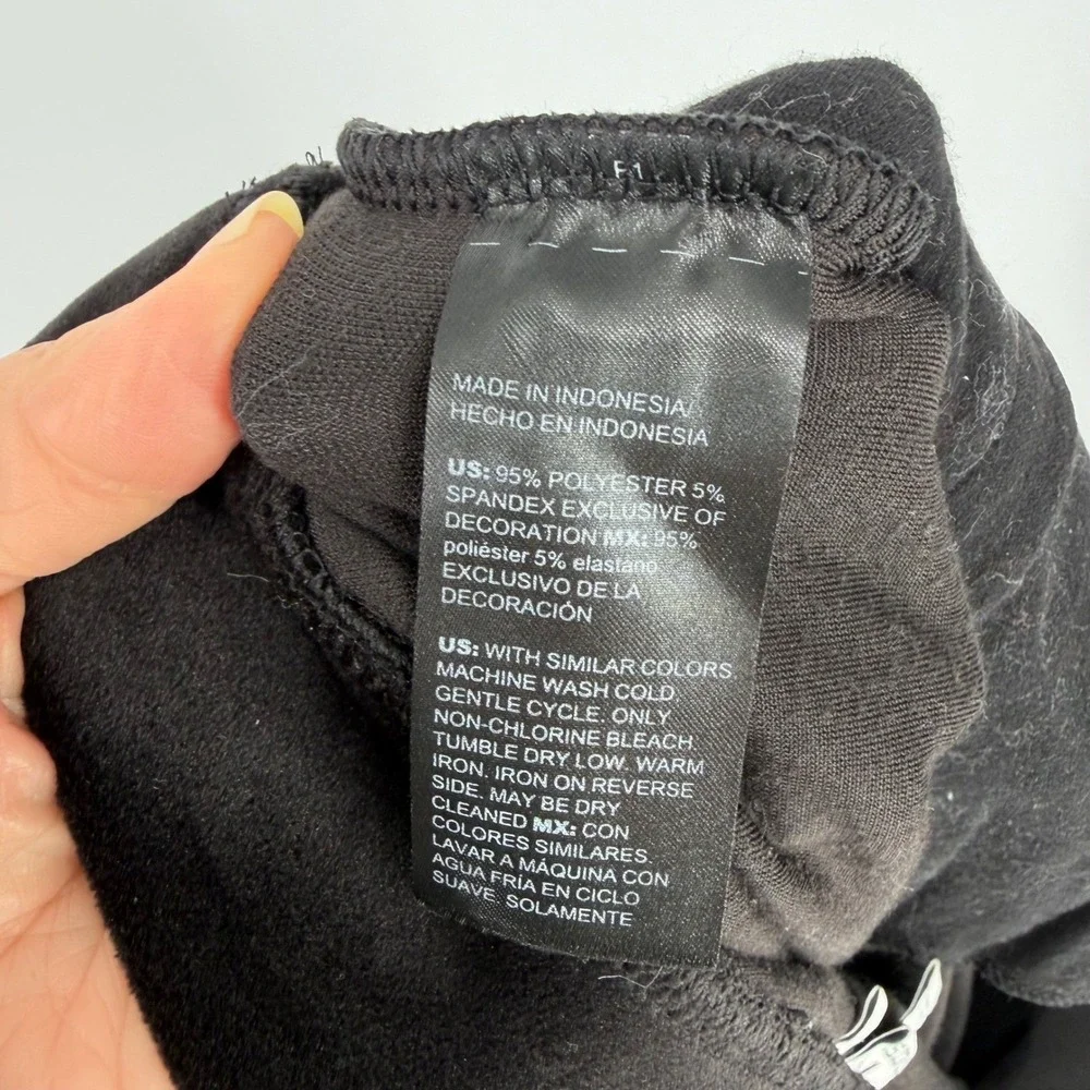 Chico's Velour Joggers Womens 2 L Black Pull‎ On Elastic Waist Loungewear Cozy